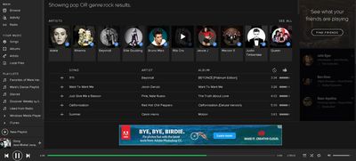 Screenshot obrazovky Spotify Advanced Music Search