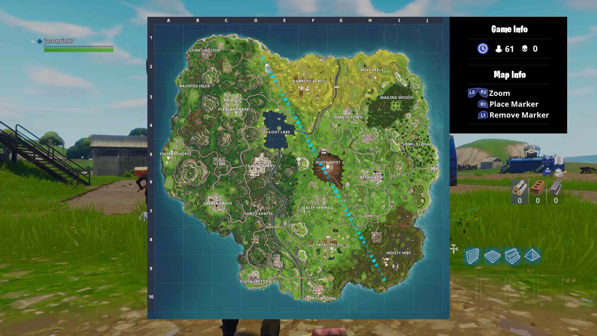 The Island Map for Fortnite: Battle Royale (Sezóna 4)