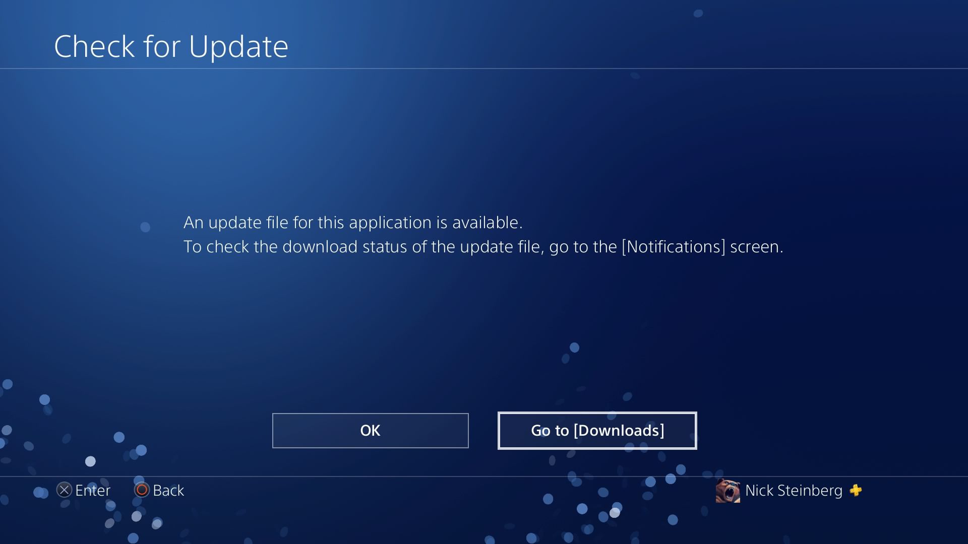 Vyberte Přejít na [Downloads] na PS4.