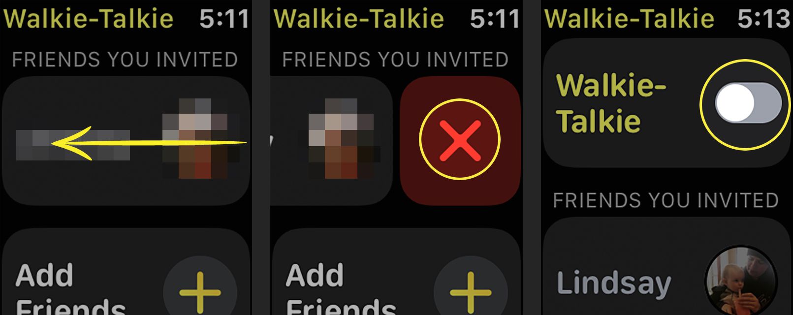 Odebrání kontaktu z aplikace Walkie-Talkie