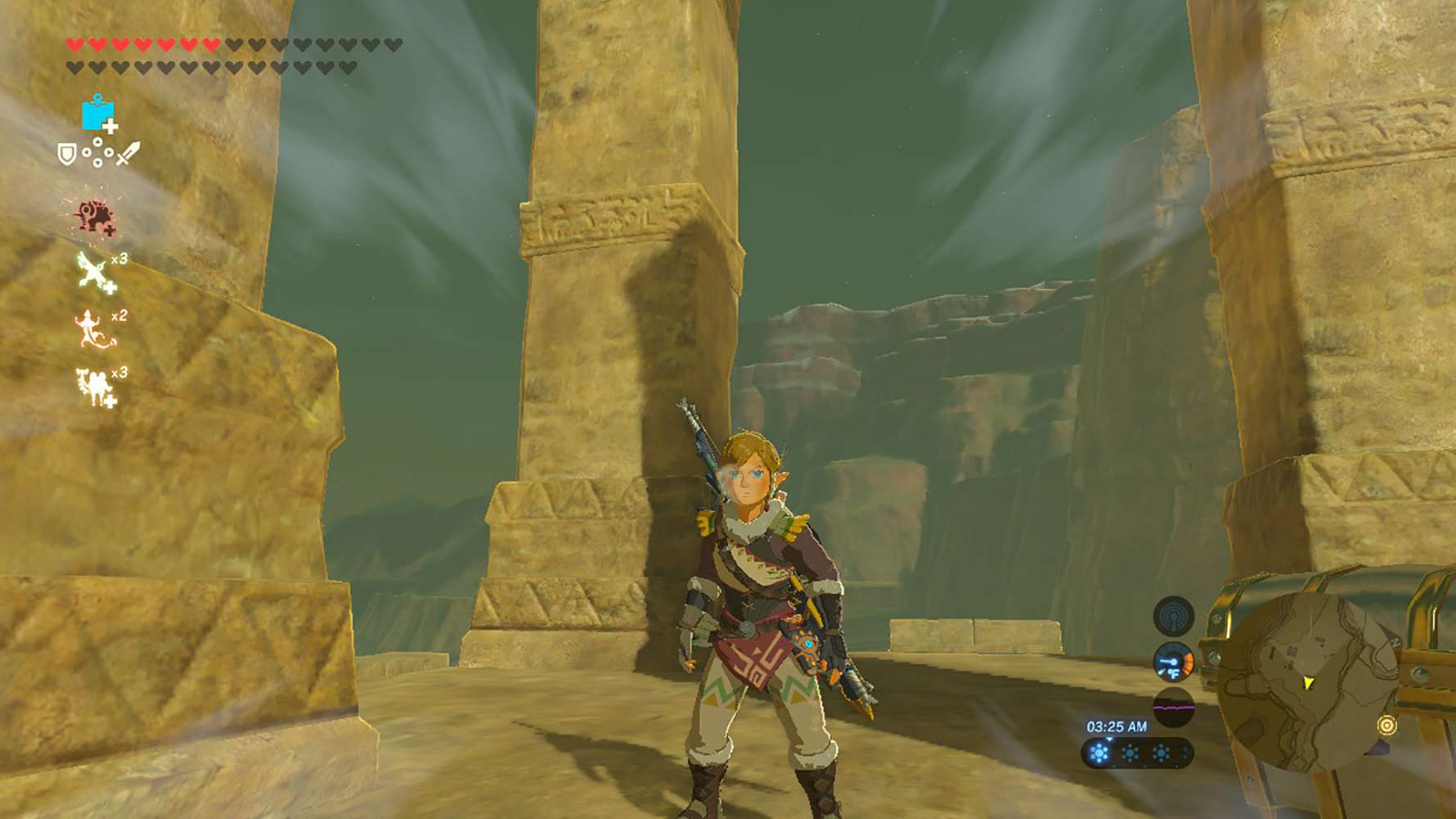 Screenshot z Snowquill Armor v Zelda: BOTW