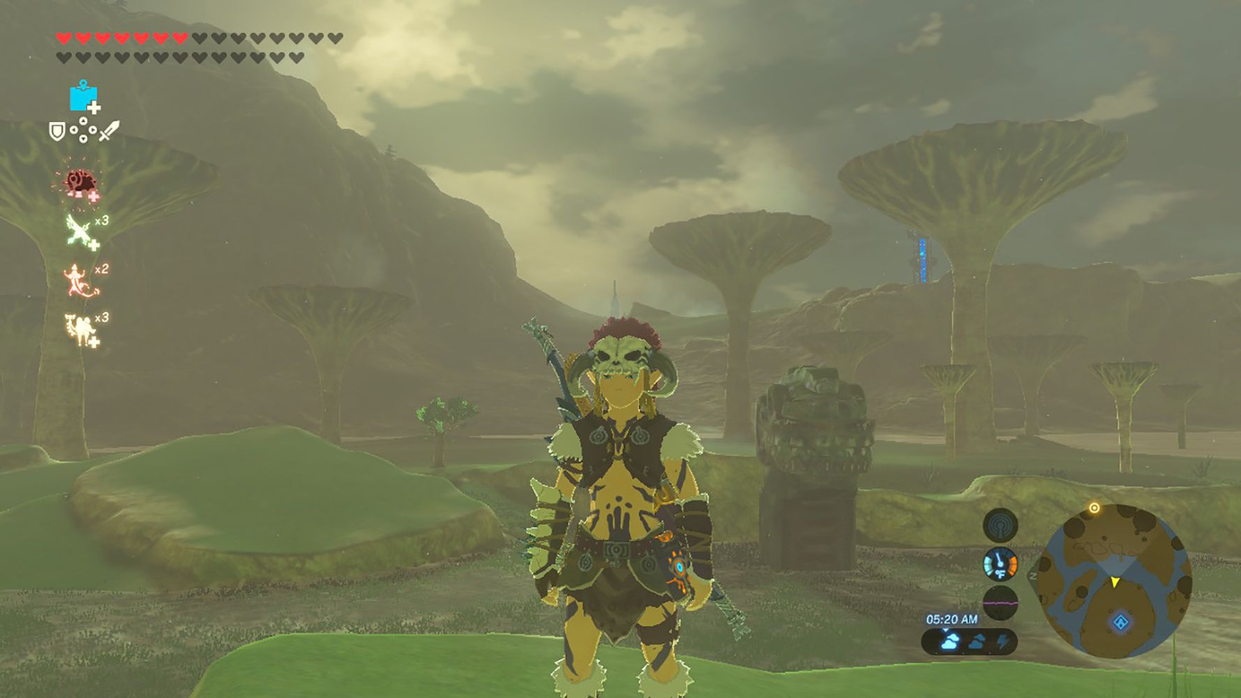 Screenshot z Barbarian Armor v Zelda: BOTW