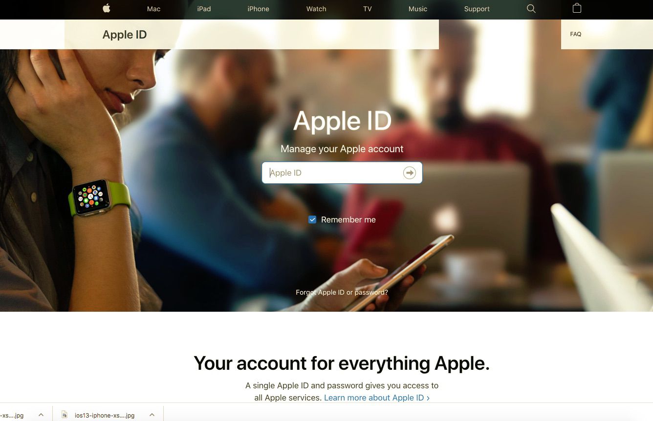 Spravujte své Apple ID na webu