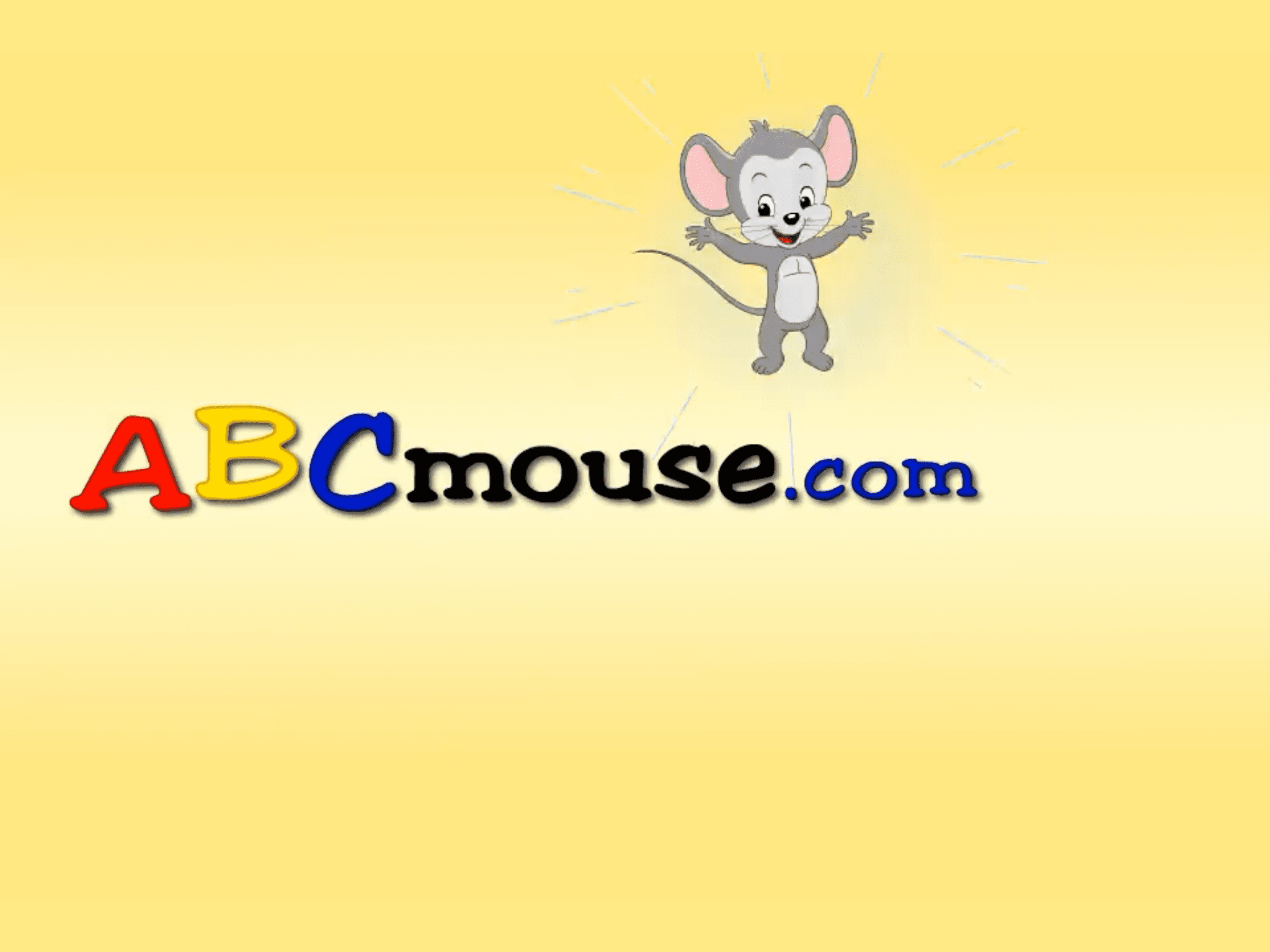 Ilustrovaná myš vedle abcmouse.com