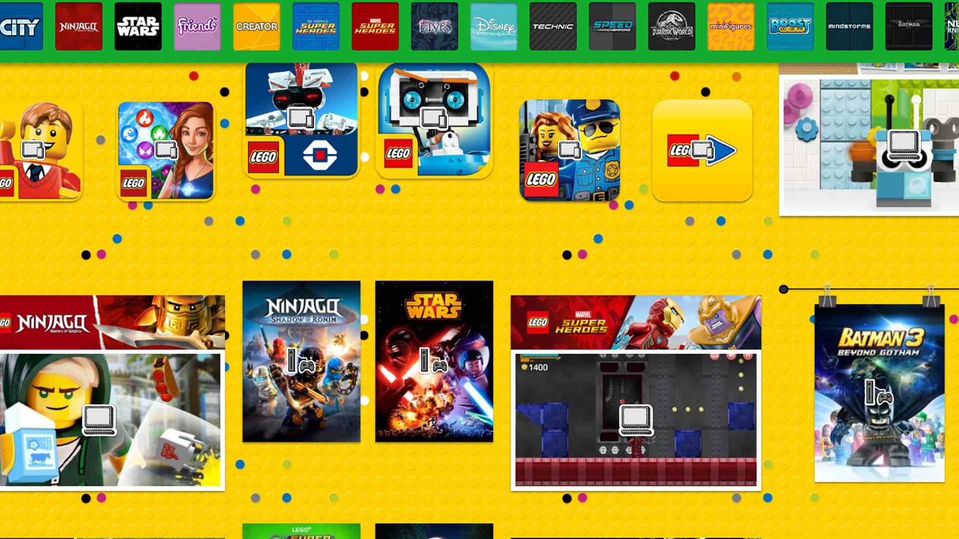 Web Lego Kids s online hrami zdarma.