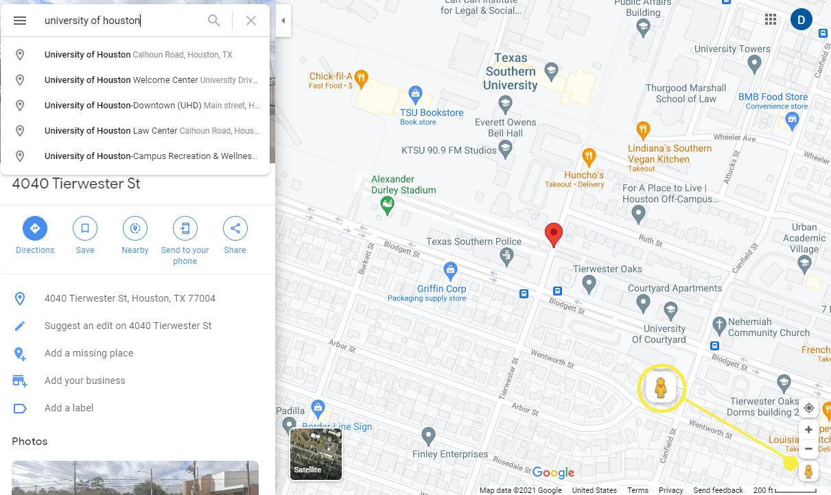 Ikona Pegmana v Mapách Google v pravém dolním rohu