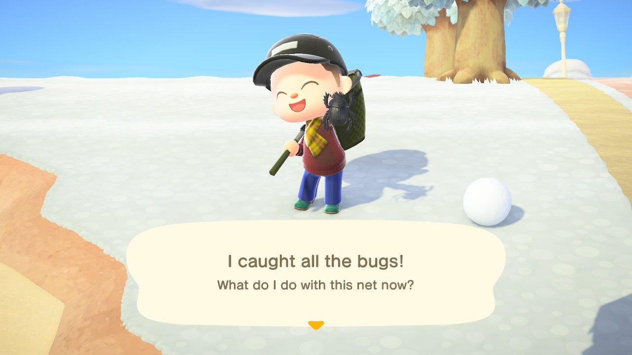 Postava Animal Crossing poté, co chytila ​​jejich poslední chybu