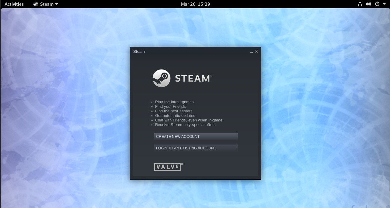 Přihlaste se do služby Steam na systému Fedora Linux