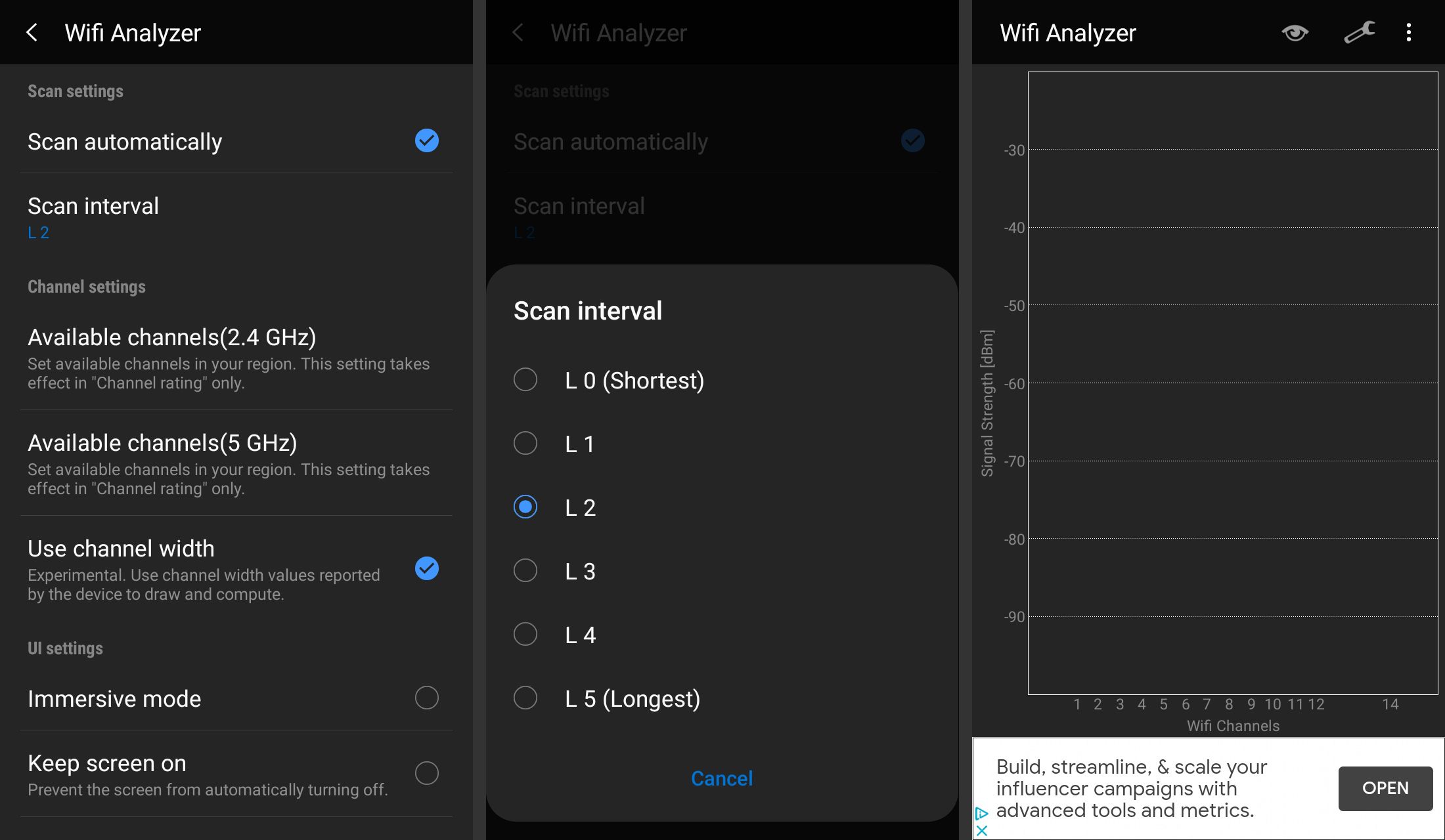 Aplikace Wi-Fi Analyzer