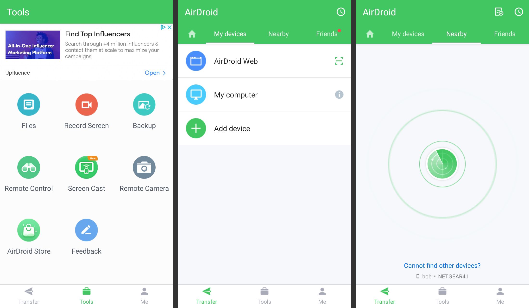 Aplikace AirDroid pro Android