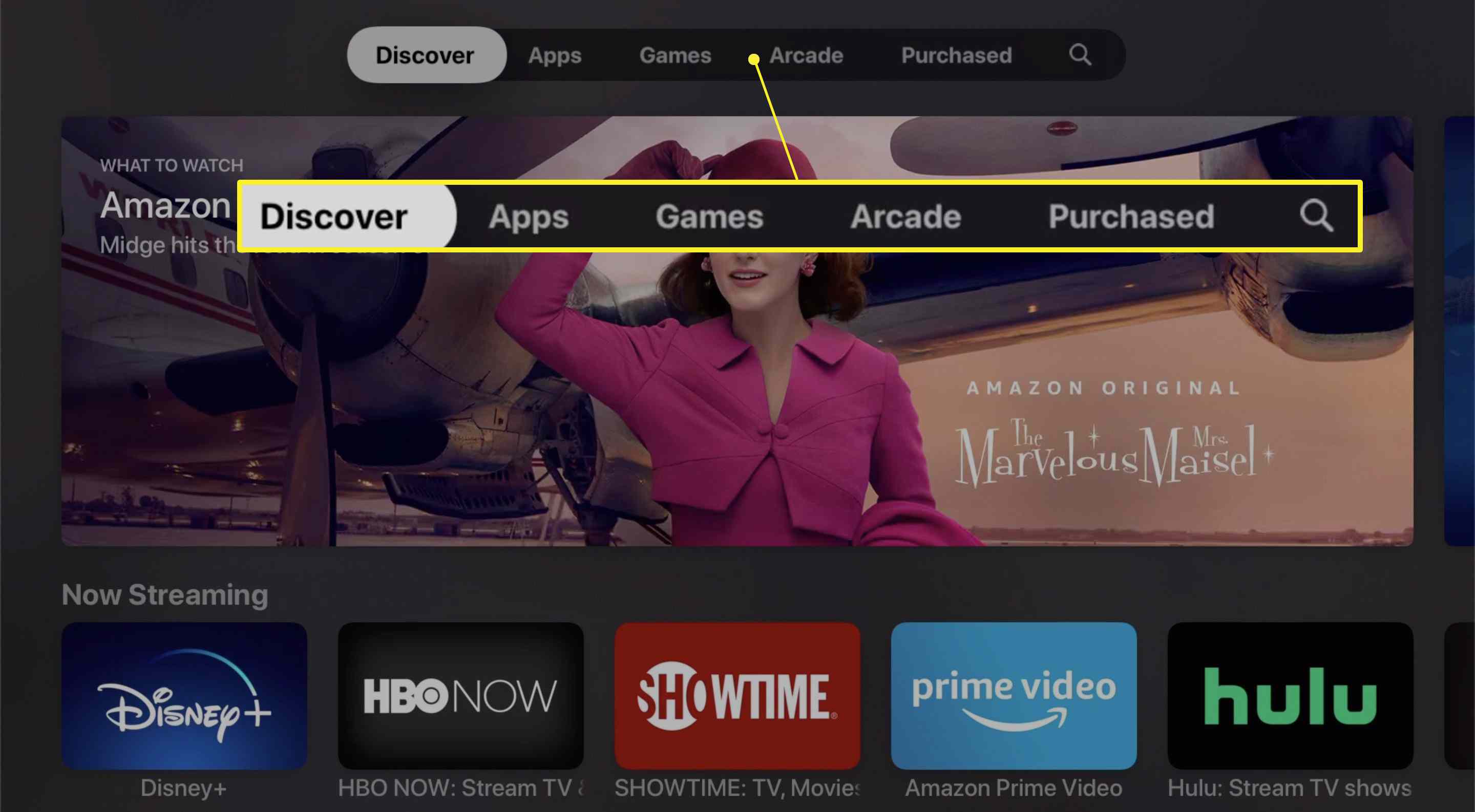 Obrazovka App Store s možnostmi vyhledávání v horní části obrazovky