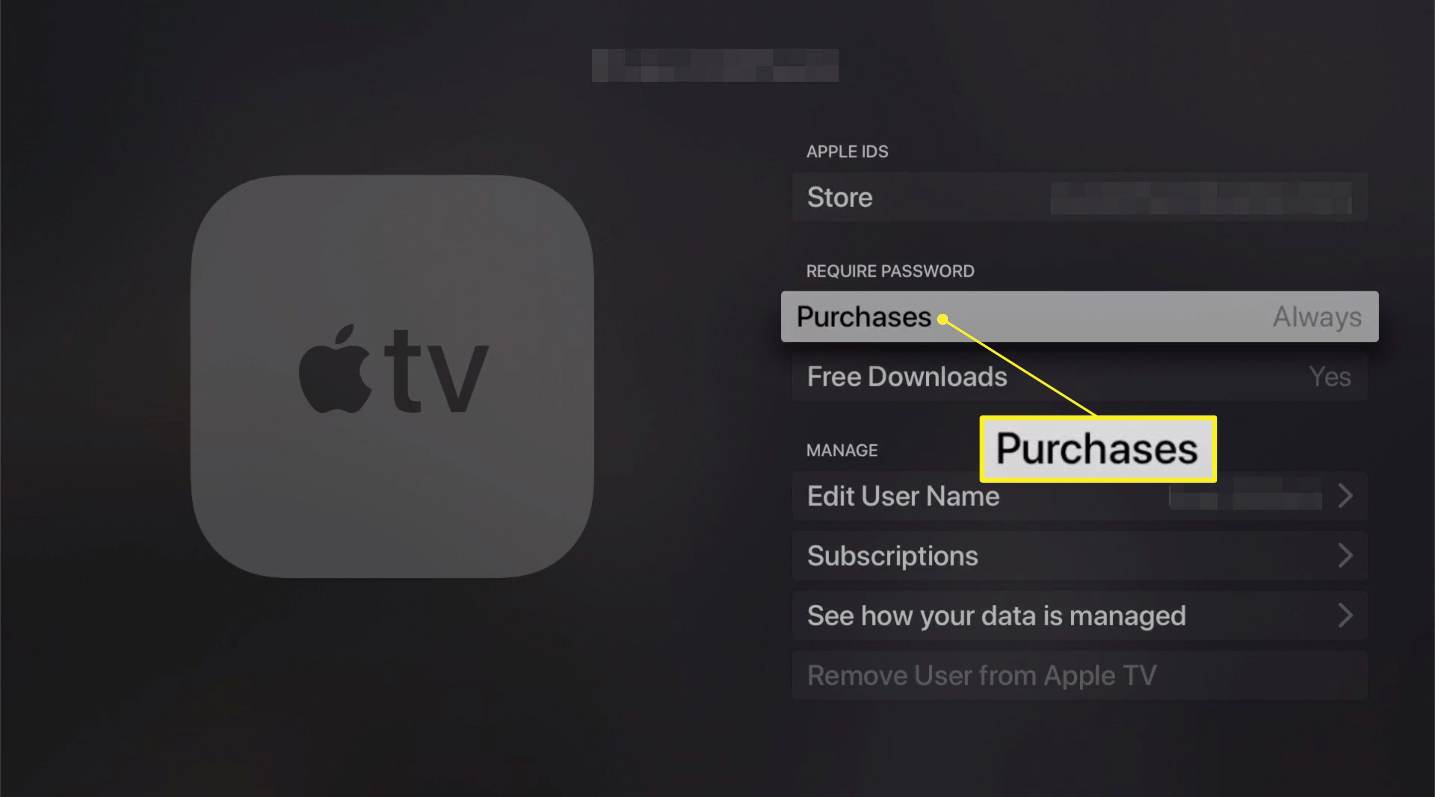 Možnost nákupu na Apple TV