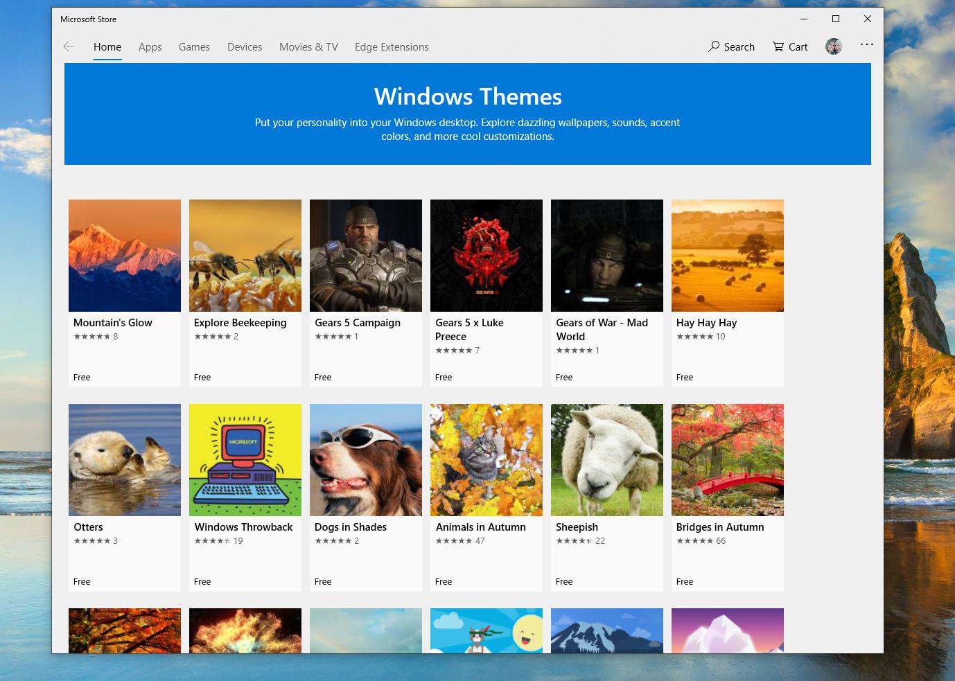 Windows Themes v Microsoft Storu