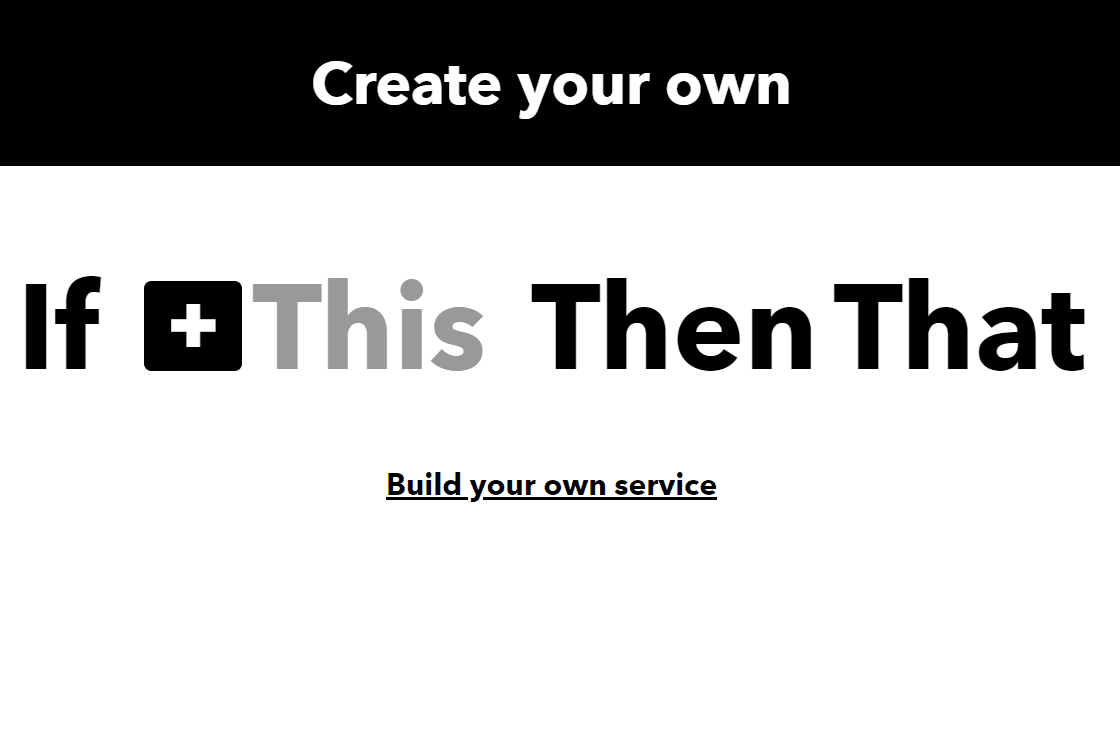 IFTTT vytvořte si vlastní stránku