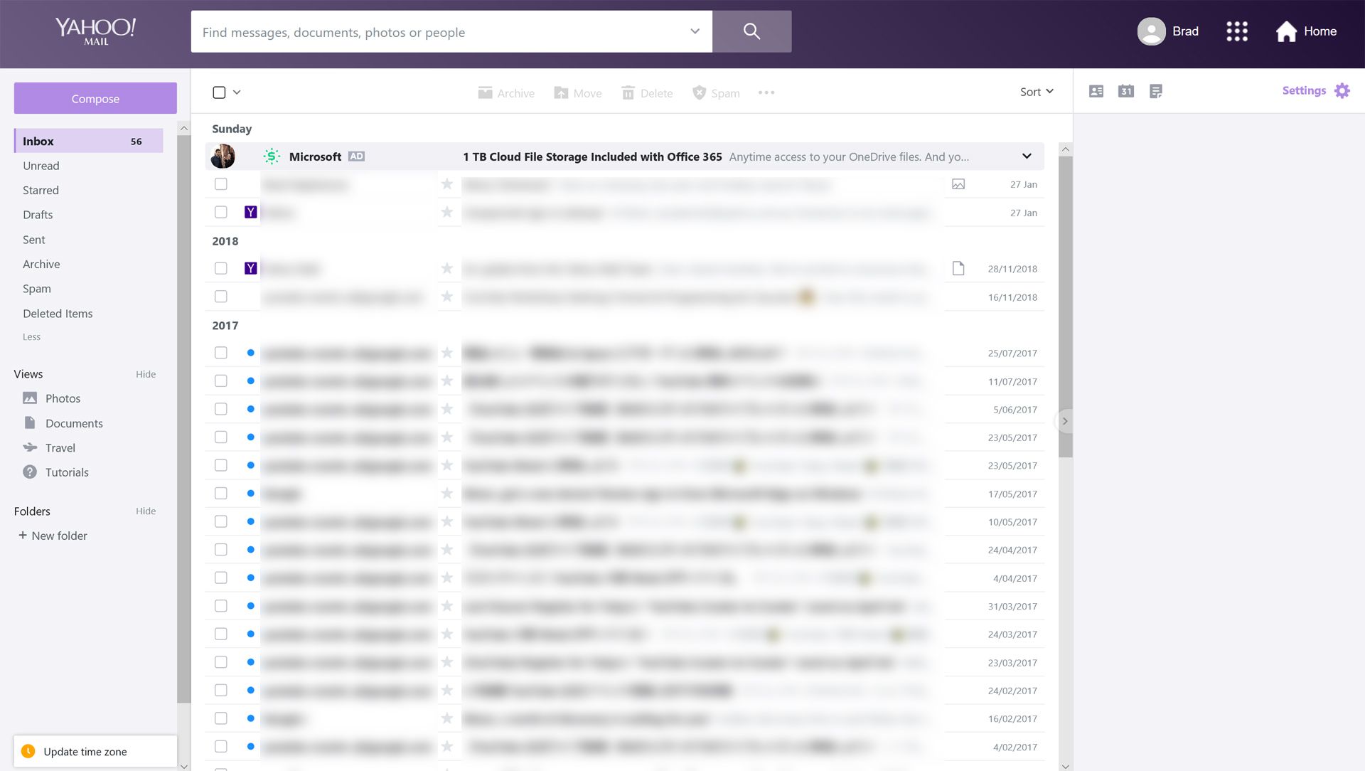 Připojení fotografie k e-mailu v Yahoo Mail.