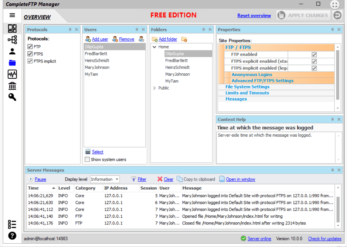 CompleteFTP Manager ve Windows