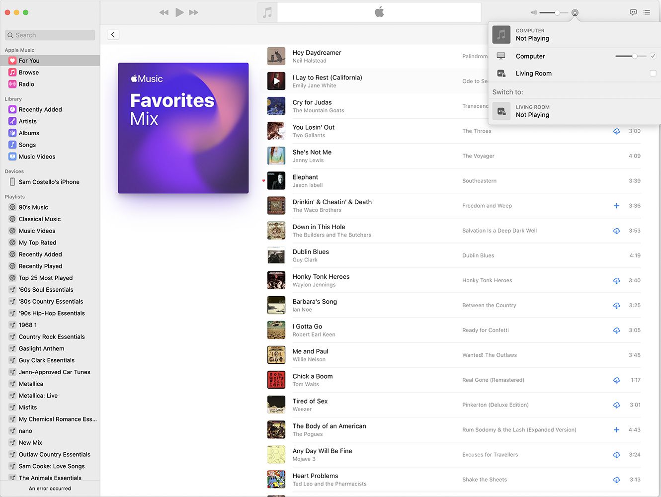 Aplikace Apple Music s otevřenou nabídkou AirPlay