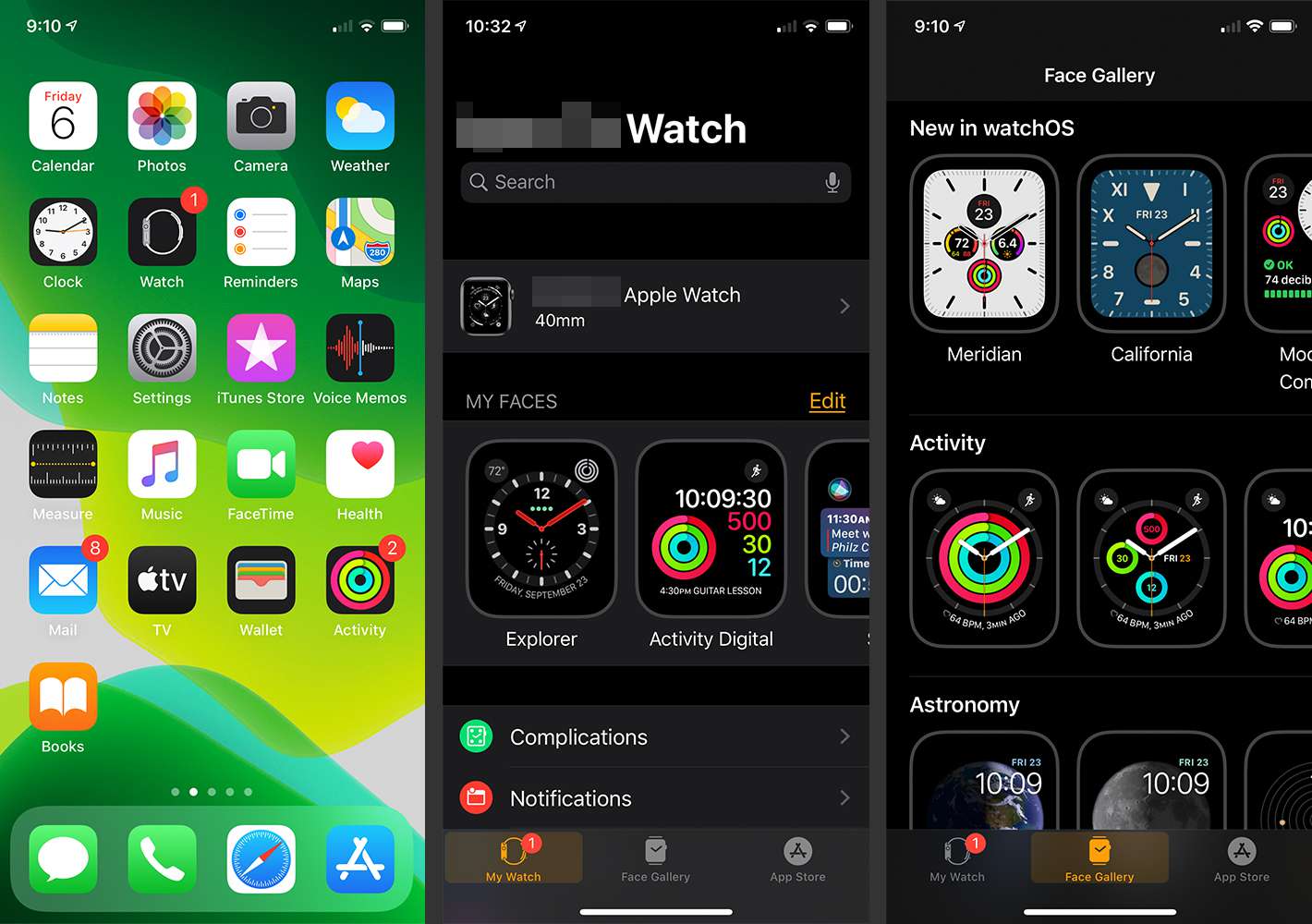 Aplikace iPhone Watch Face Gallery