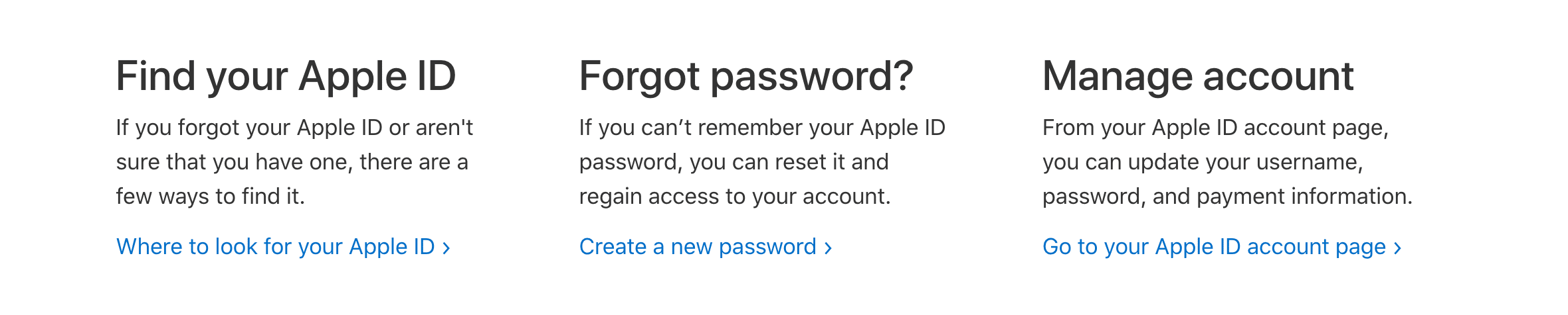 Screenshot zobrazující způsob přístupu na stránku účtu Apple ID