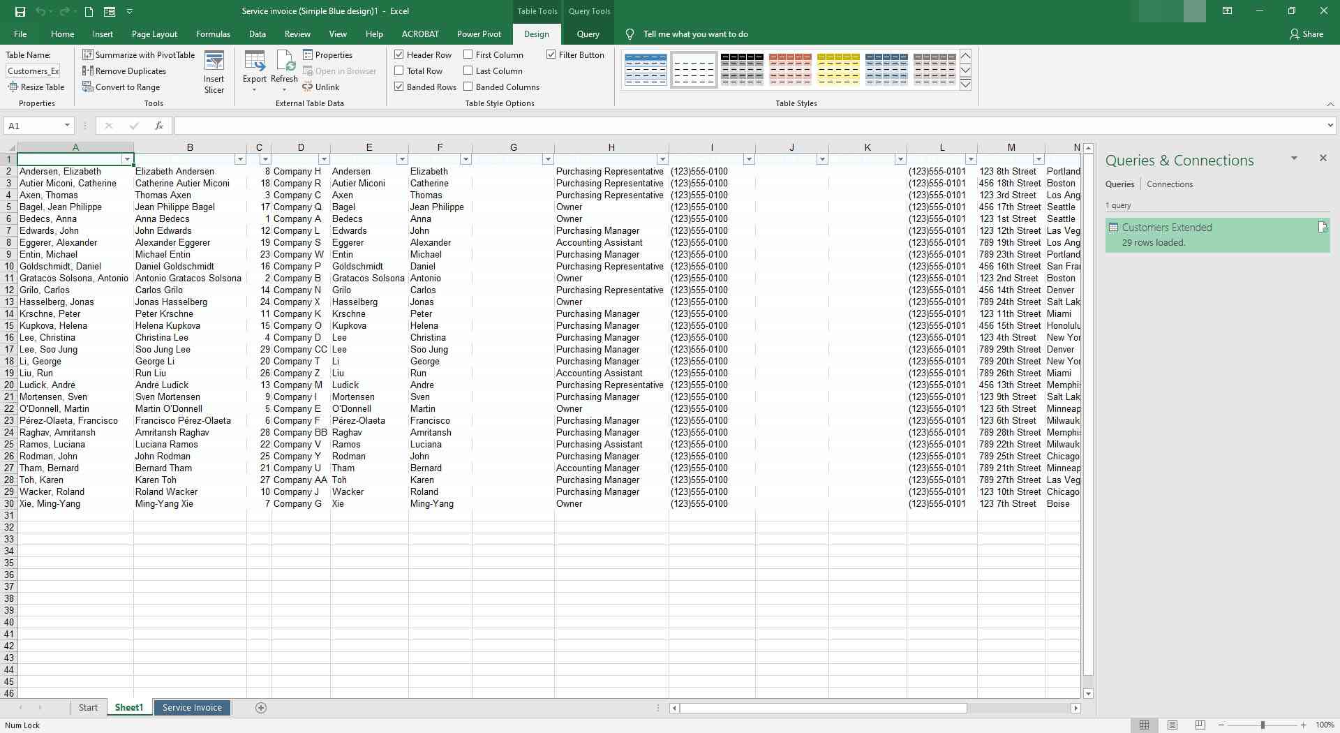 Data byla úspěšně importována z aplikace Access do aplikace Excel.