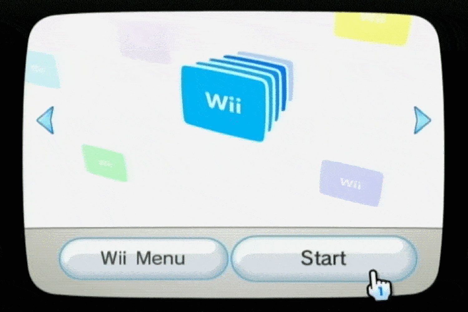 Tlačítko Start v kanálu Wii Shop