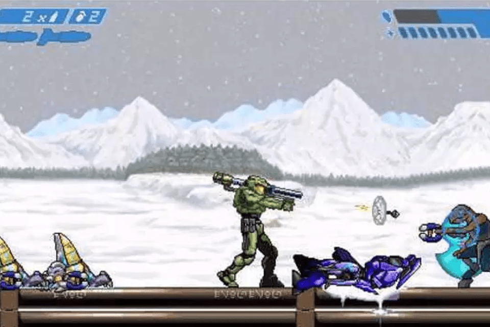 Snímání obrazovky mimozemšťanů bojujících ve videohře.