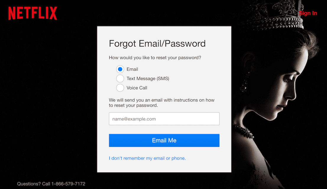Obnovte e-mail a heslo na Netflixu