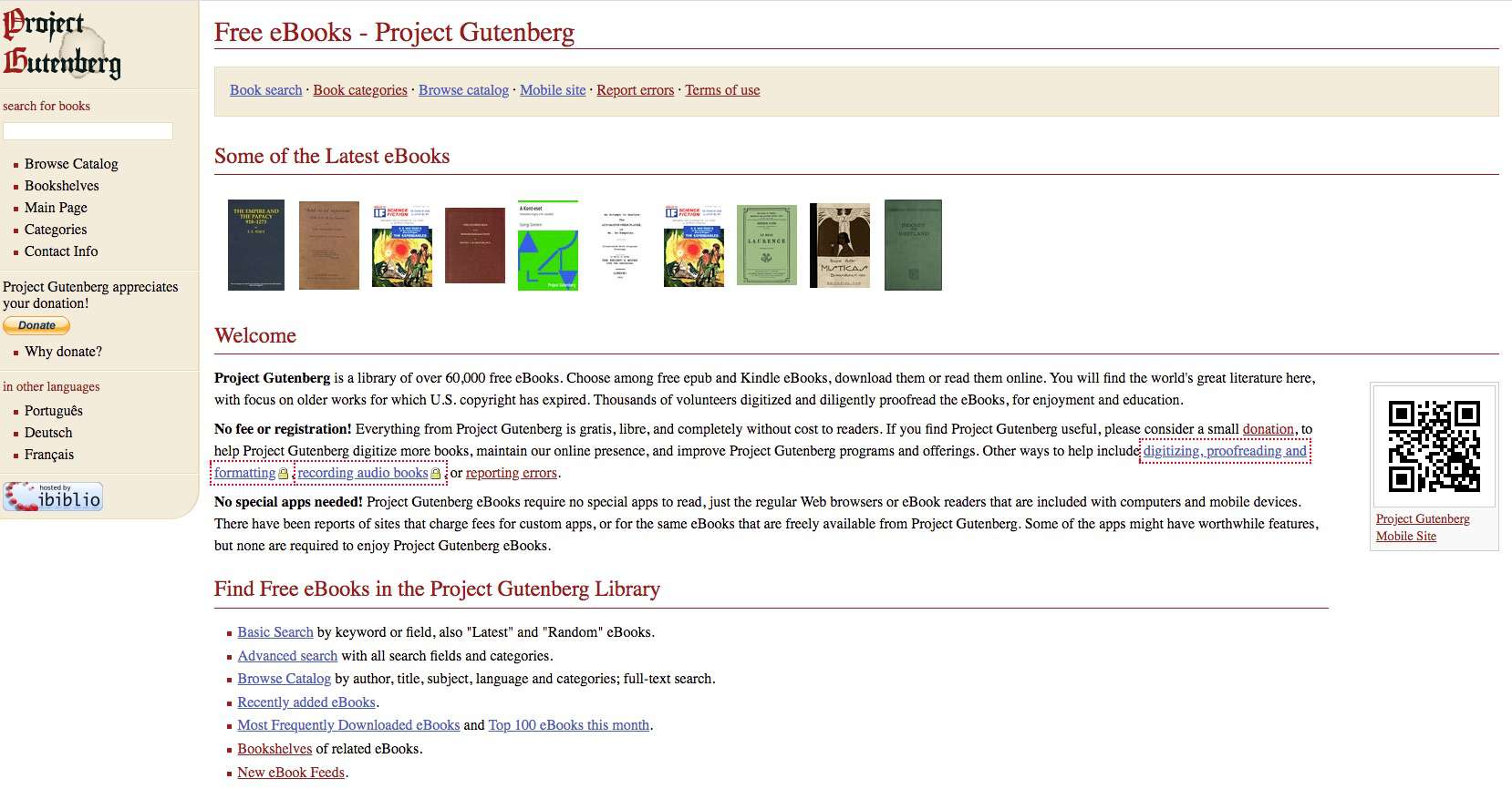 Projekt Gutenberg, kde si můžete zdarma stáhnout eKnihy pro koutek