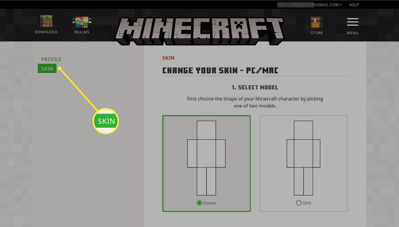 Vyberte si svůj model postavy Minecraftu