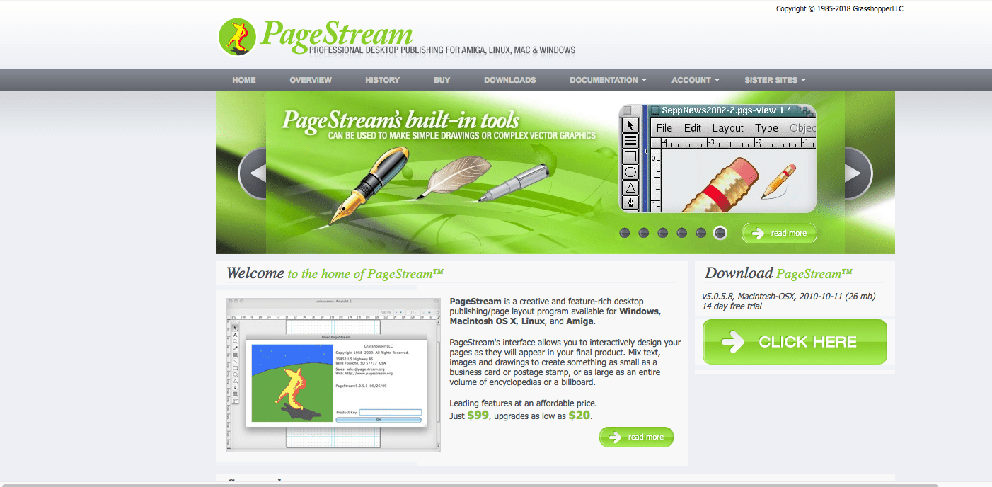 Rozvržení stránky a publikační program PageStream