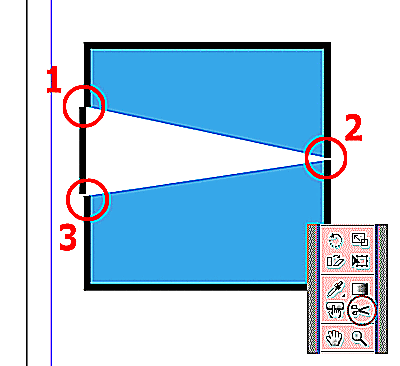 Snímek obrazovky aplikace InDesign Scissors Cut