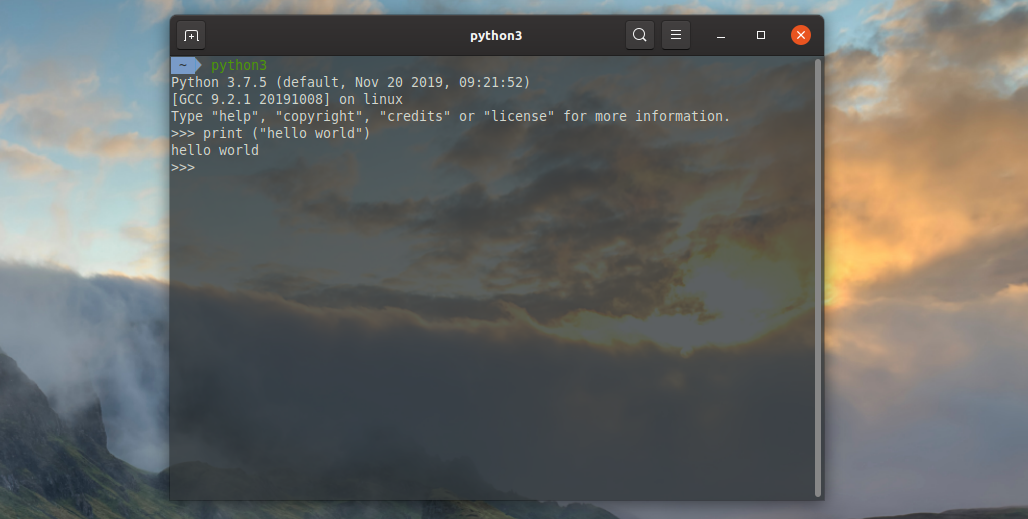 Hello World v Pythonu