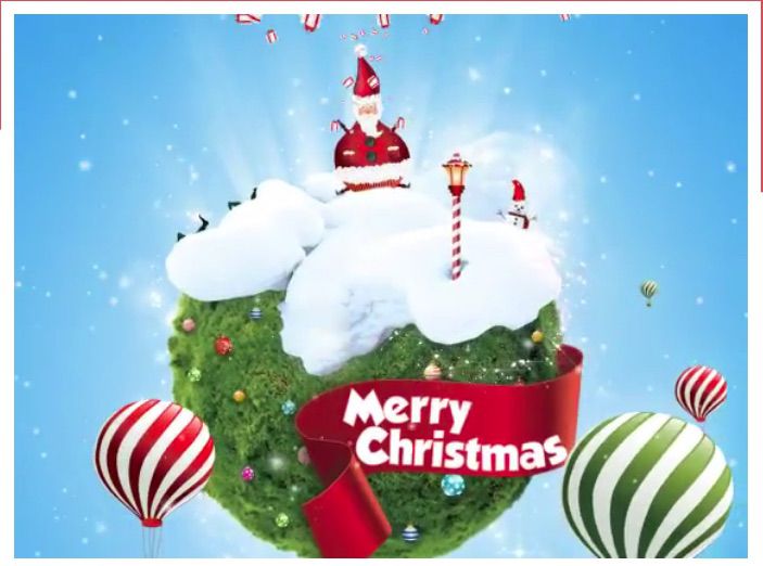 Veselé Vánoce Santa a elfové vánoční vánoční pohlednice zdarma