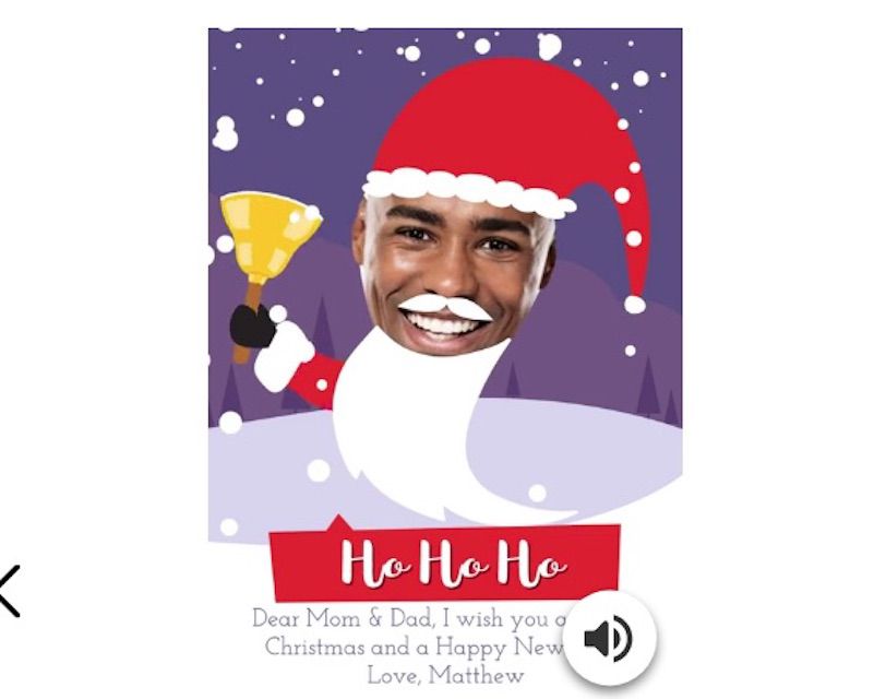 HO HO HO Vánoční pohlednice