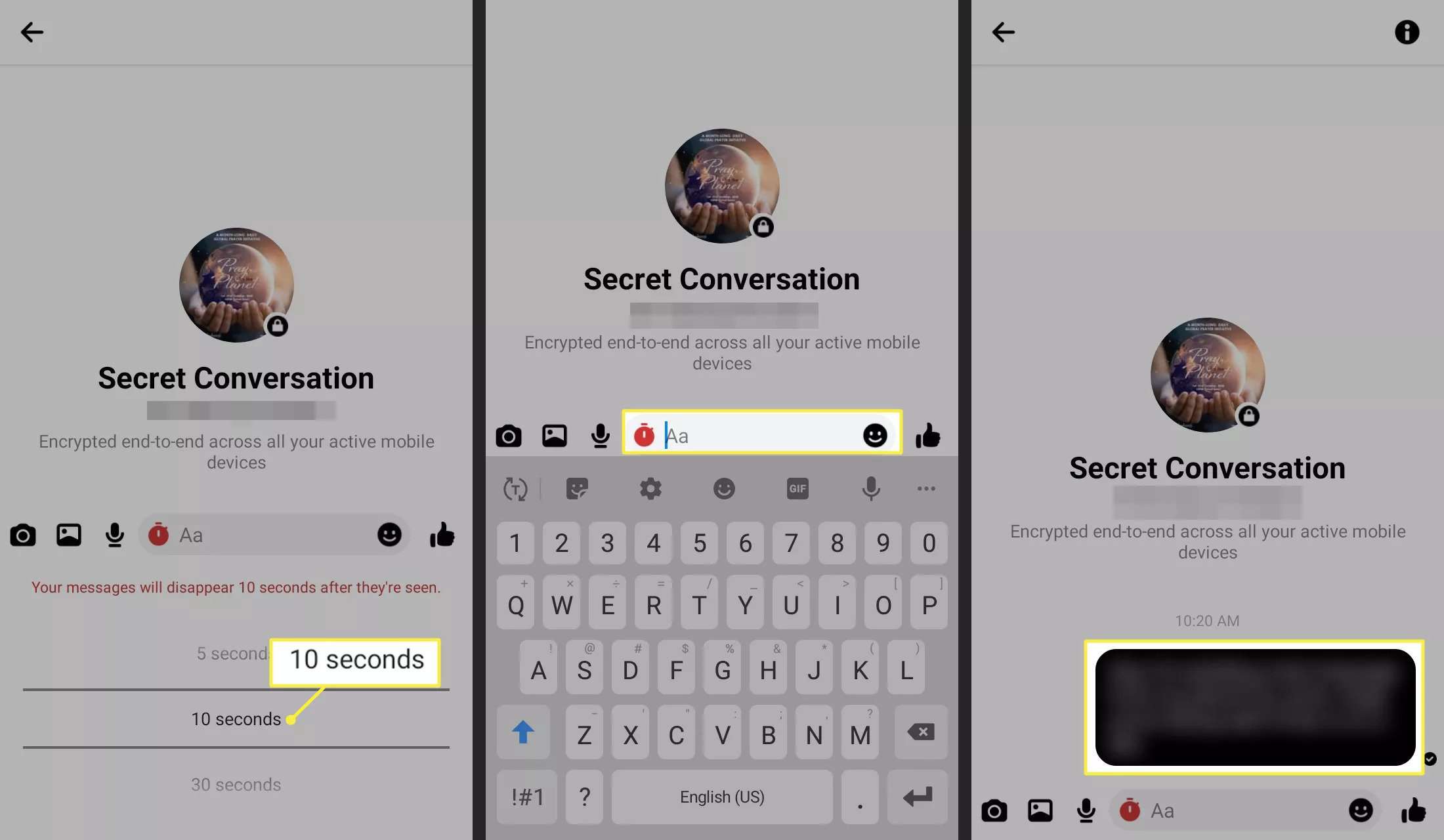 Nastavte časovač tajné konverzace ve službě Facebook Messenger