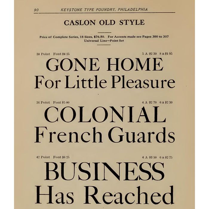 Caslon Old Style písmo