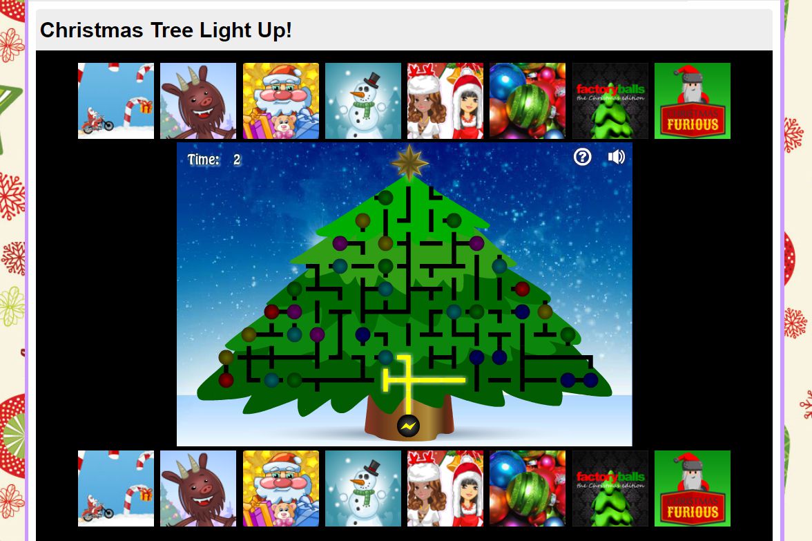 Hra Christmas Tree Light Up
