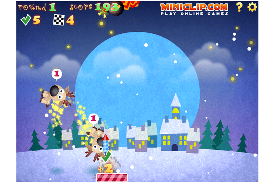 The Reindeer Bounce online vánoční hra zdarma