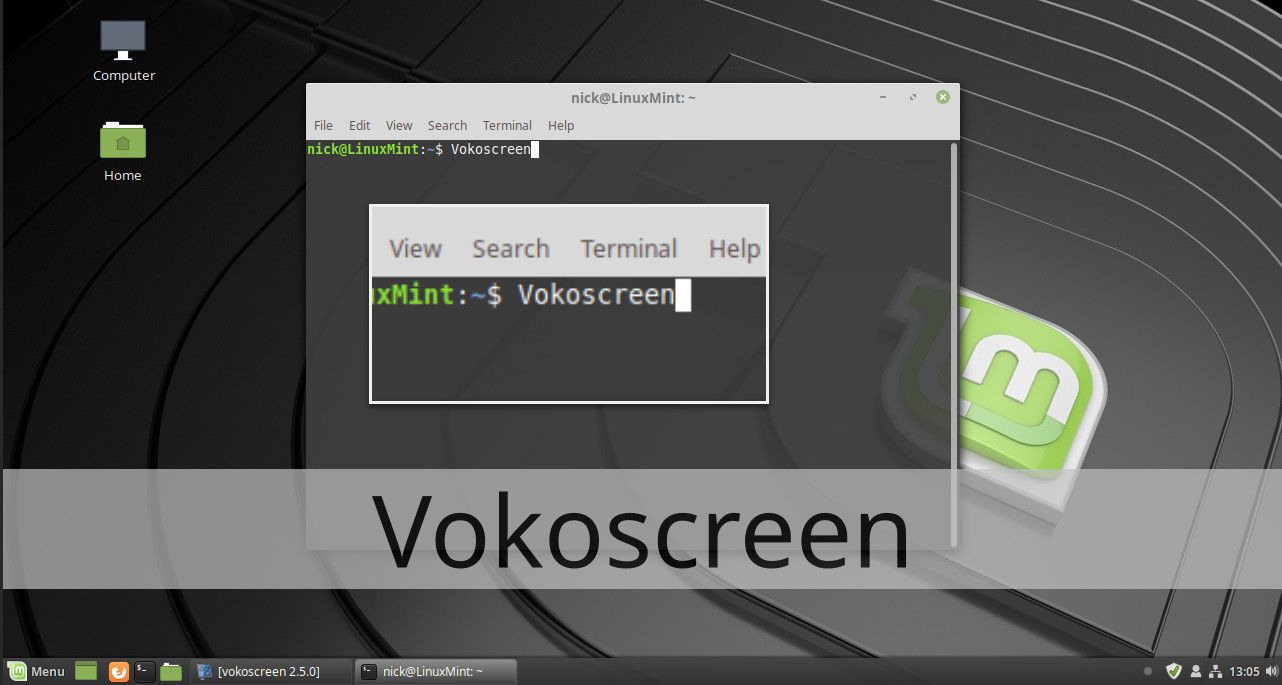 Záznam Vokoscreen