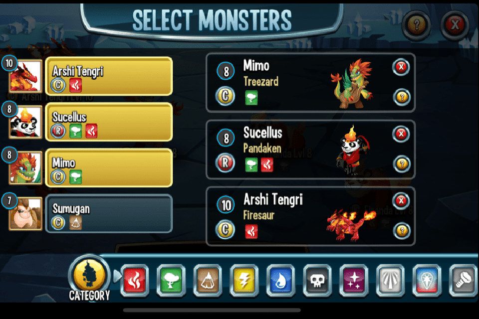 Budování týmu Monster Legends