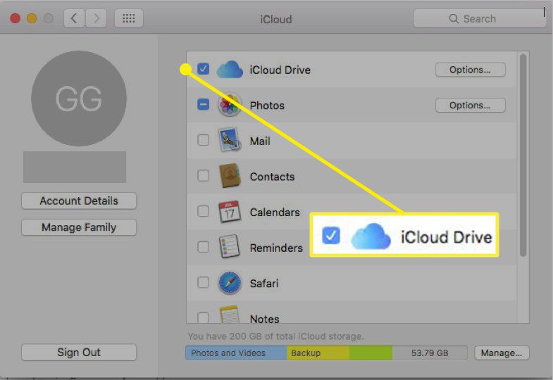 povolení iCloud Drive na Macu