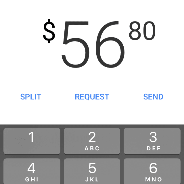 Screenshot aplikace Google Pay Send na iPhonu