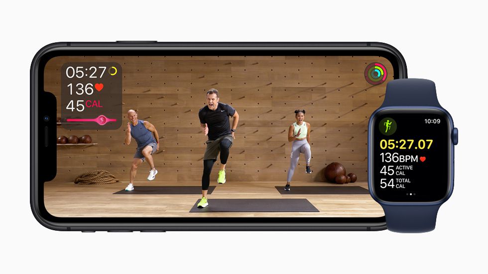 Fitness + na iPhone a Apple Watch