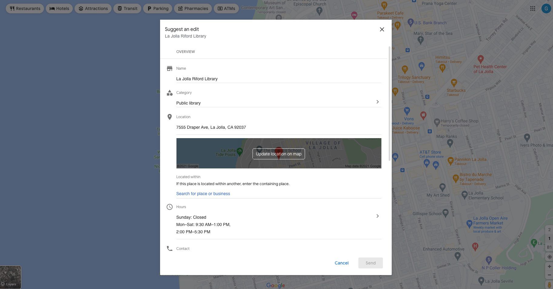Změňte obrazovku podrobností v Mapách Google