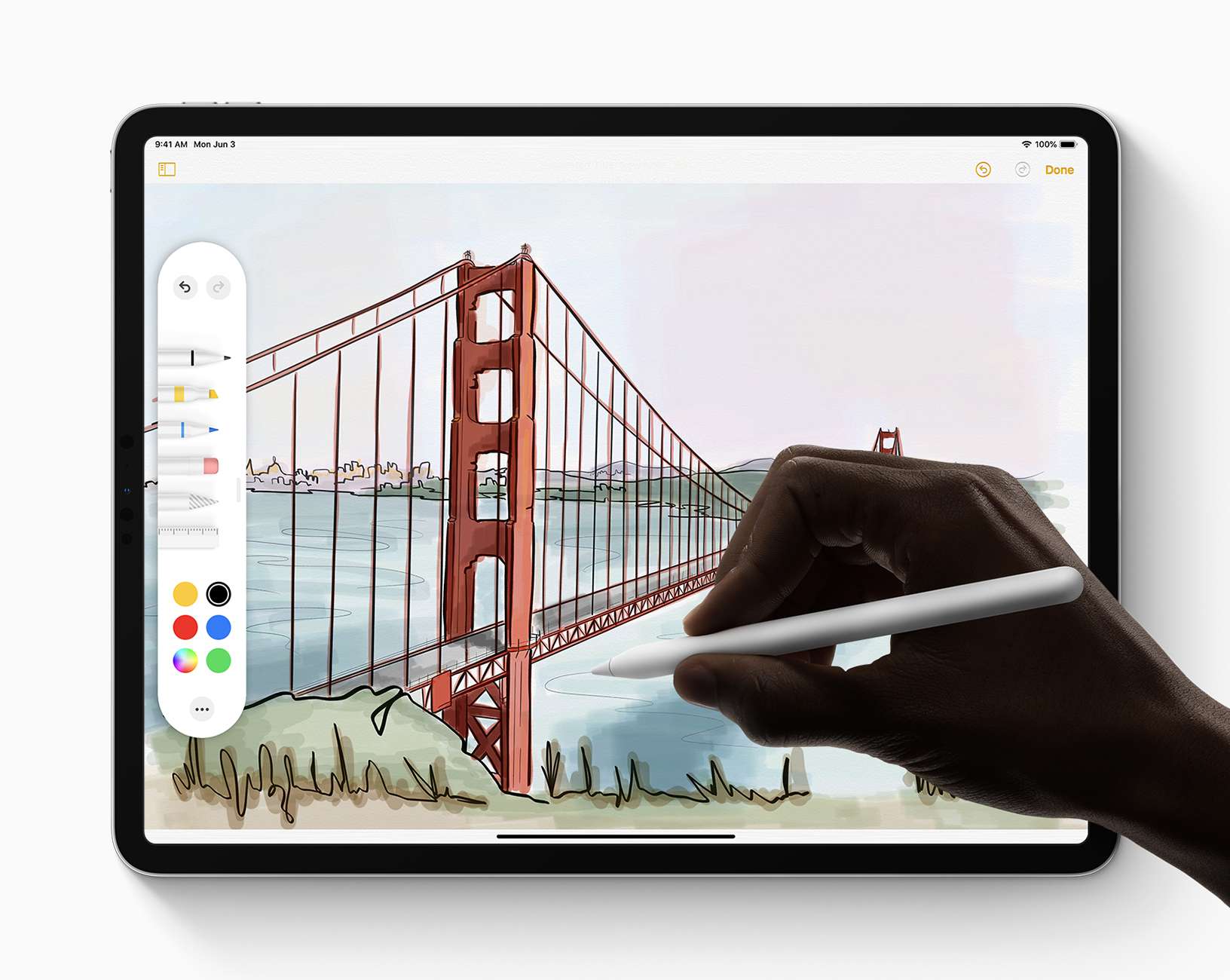 Apple Pencil a panel iPadOS 13