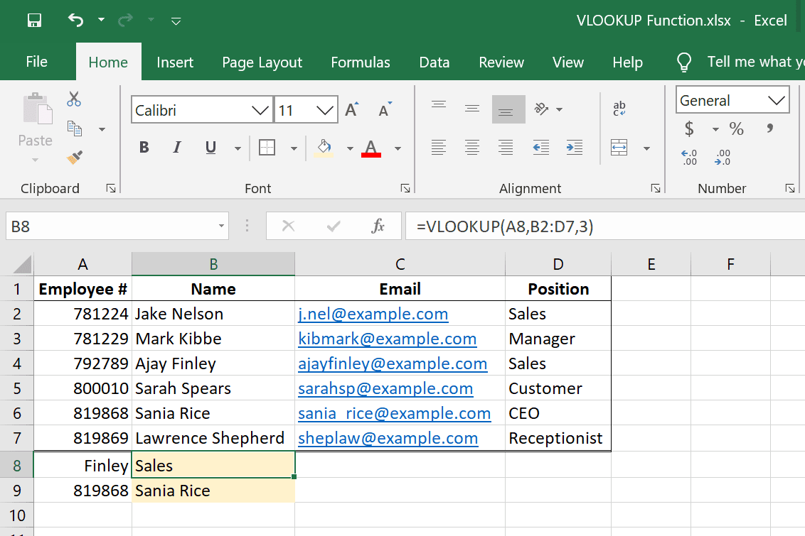 VLOOKUP Příklady funkcí aplikace Excel