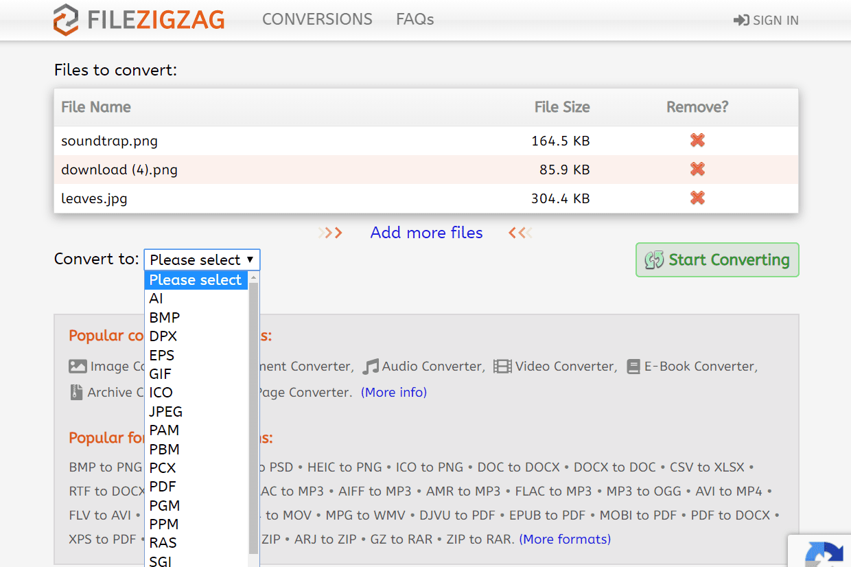 Převaděč obrazových souborů FileZigZag
