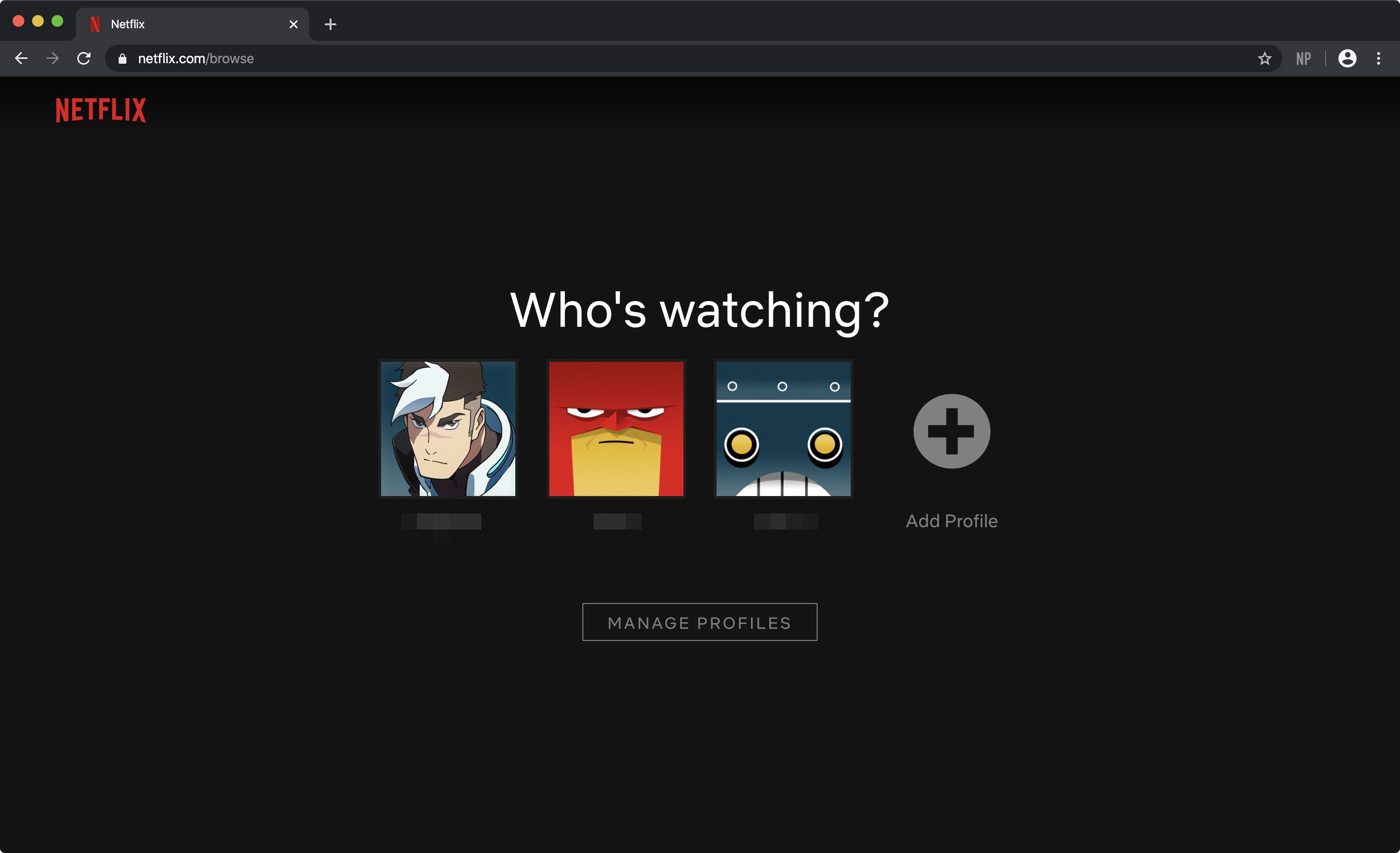 Snímek obrazovky Who's Watching na webu Netflix