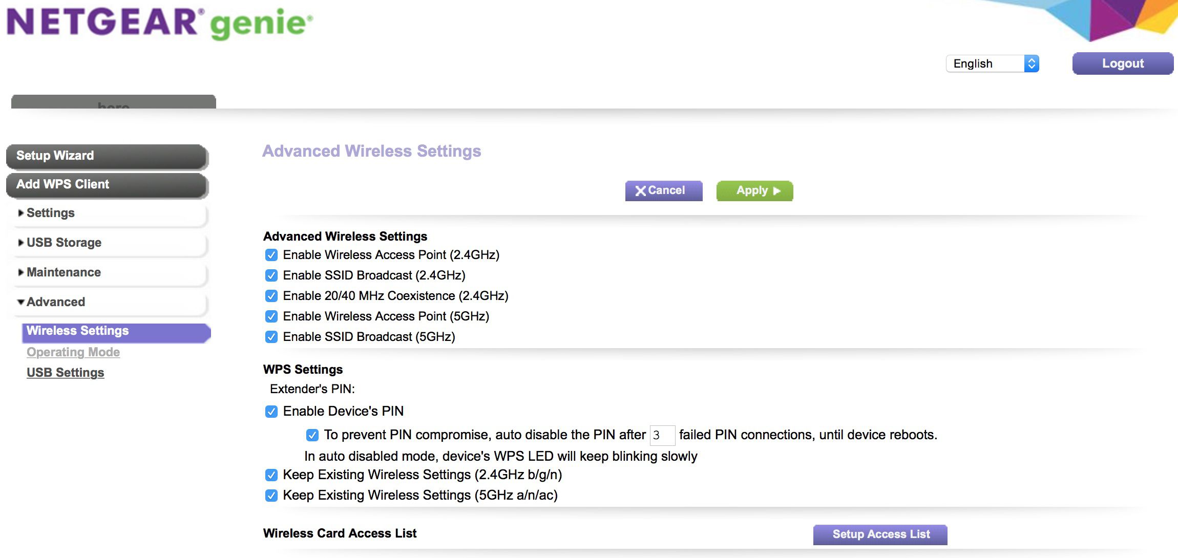 Vysílat nastavení SSID na Netgear