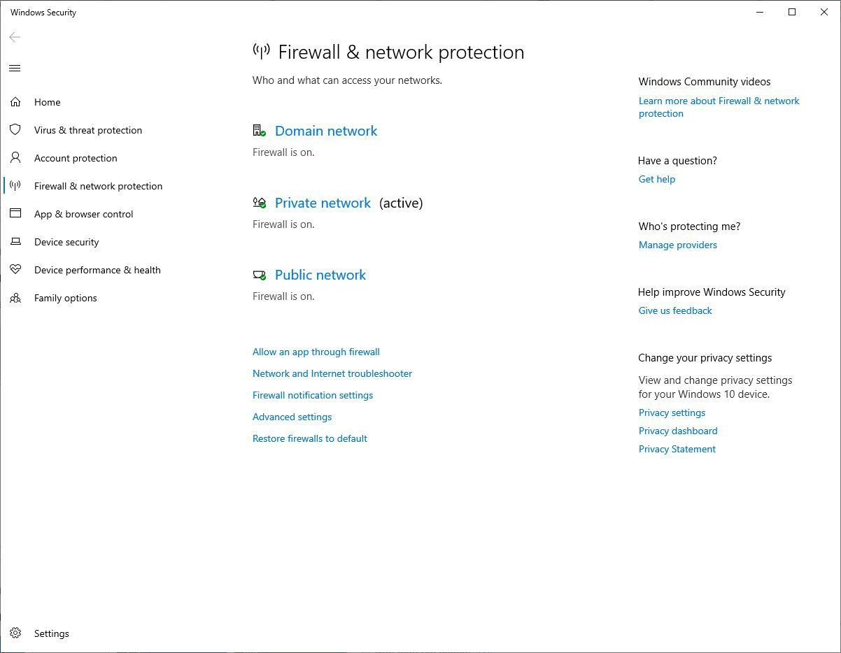 Nastavení brány firewall systému Windows